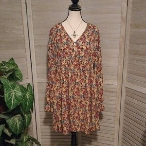 ⚜️ IFFEI Floral Long Sleeve Dress